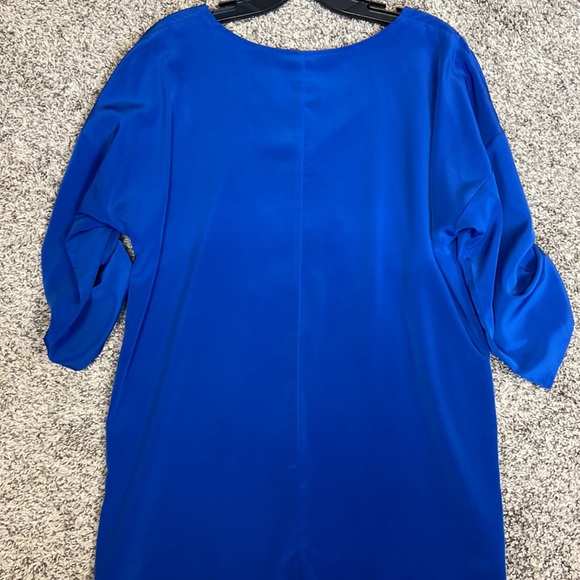Pretty Bright Royal Blue, 3/4 Length Button Sleeve - Picture 5 of 5